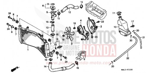 RADIATEUR CBR600FV de 1997
